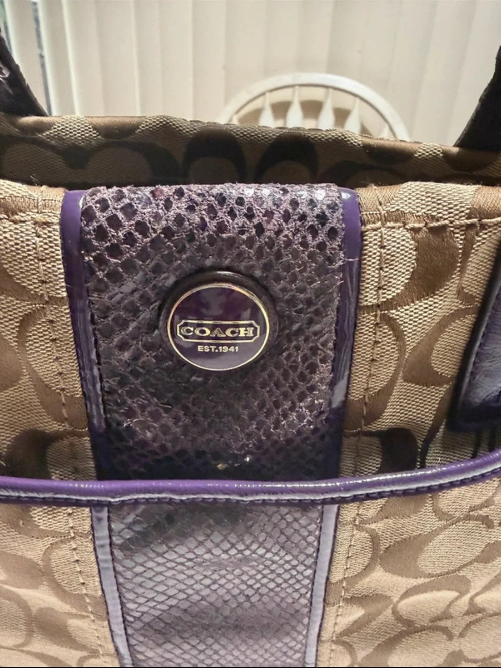 Coach tote signature
